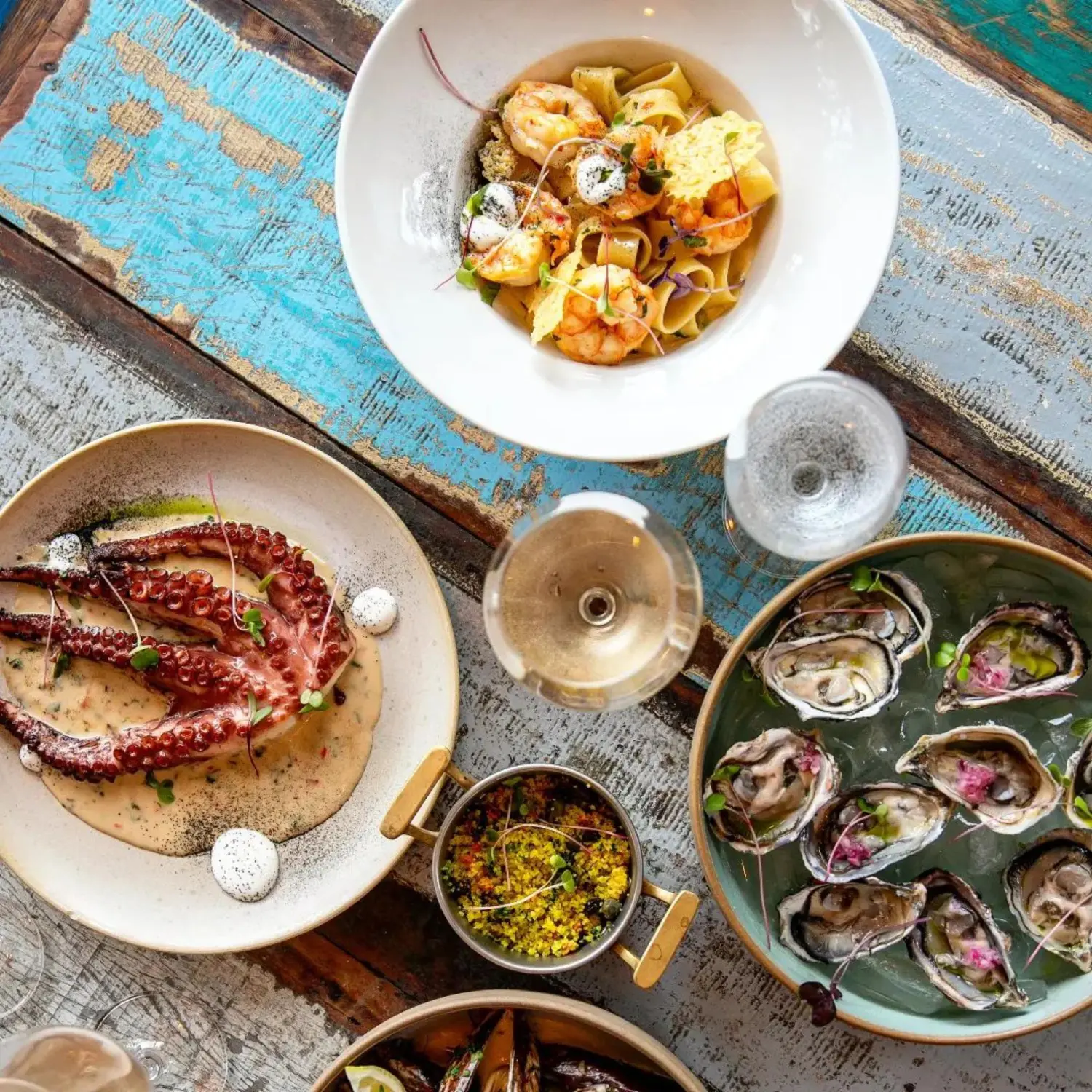 Mediterranean lunch served at a private villa in Mykonos