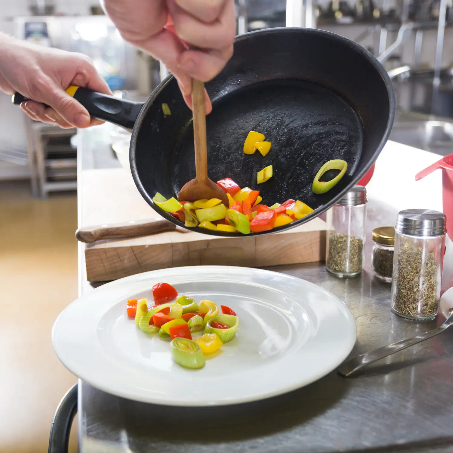 Private chef preparing a meal for daily villa dining in Mykonos