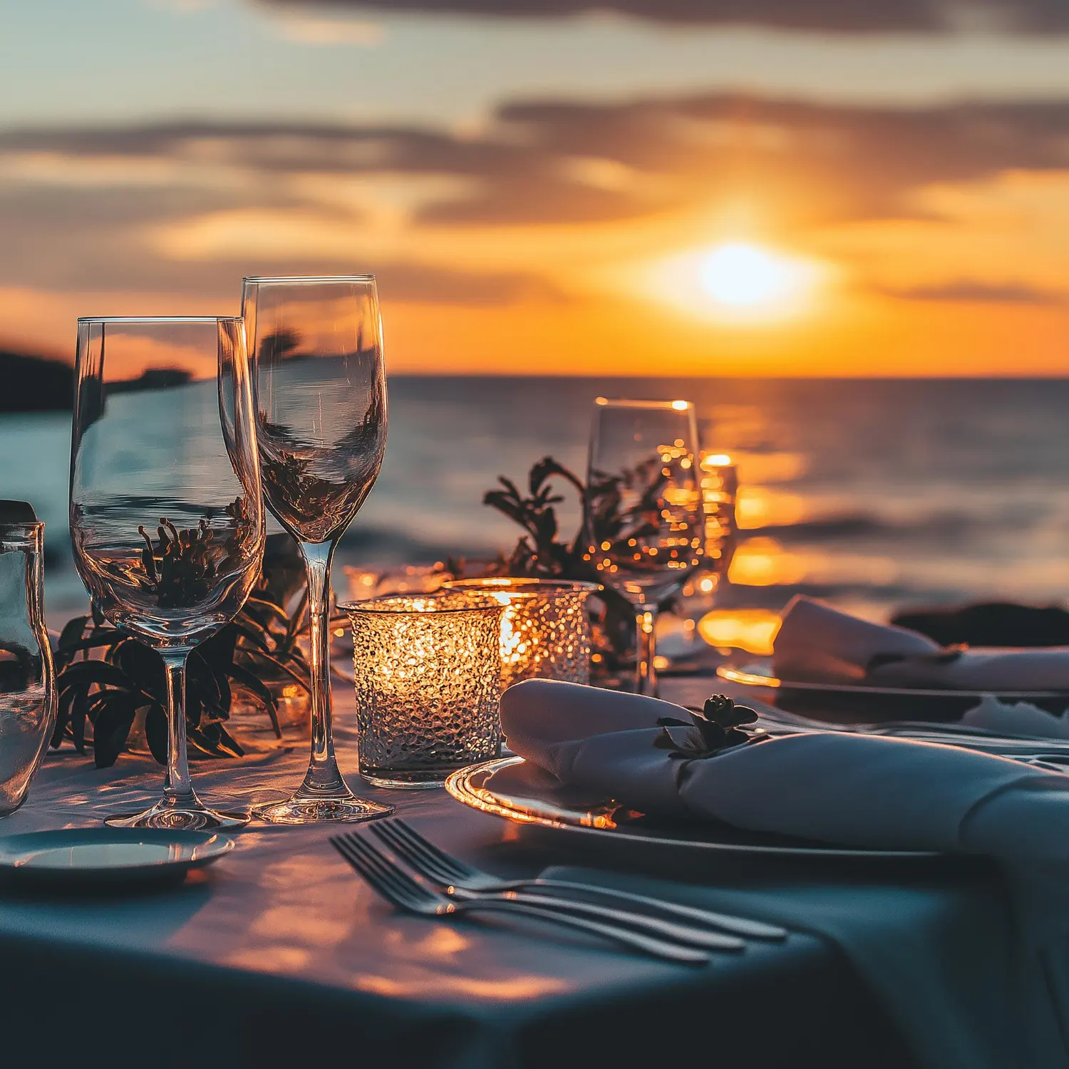 Private sunset dinner at a villa in Mykonos